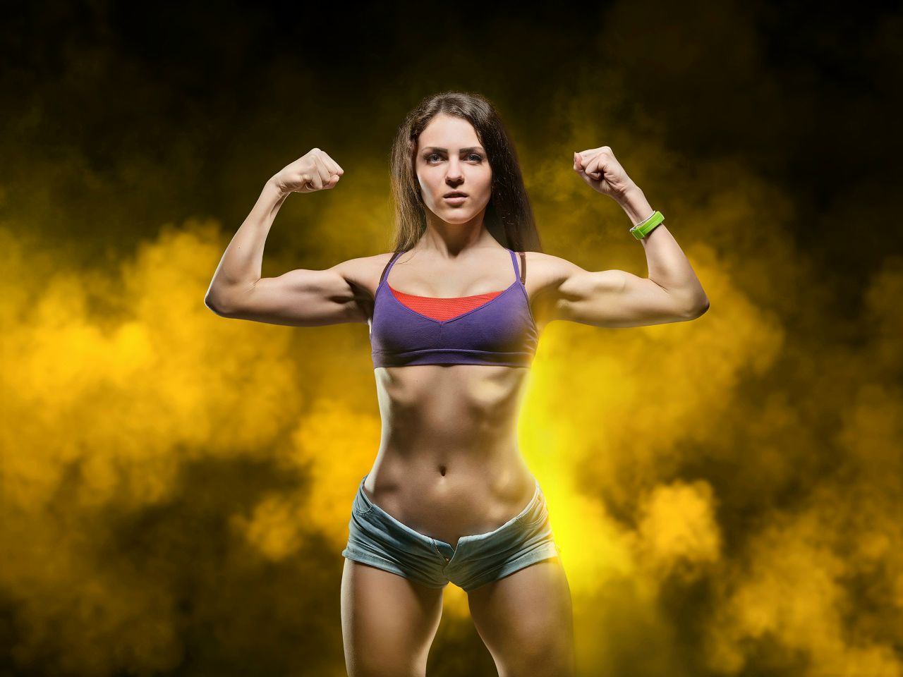 Athletic girls in San Salvador